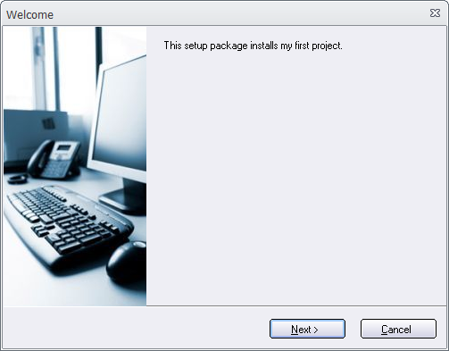 The 'Welcome' setup dialog box